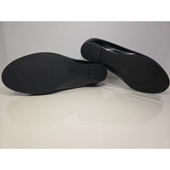 Munro Slip On Comfort Work Loafers S 8.5 M Black Patent Crinkle Leather NWOT - Picture 10 of 11